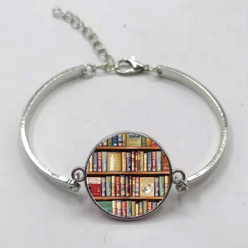 Новые ностальгические книги браслет с фото пара ювелирных изделий библиотекарь