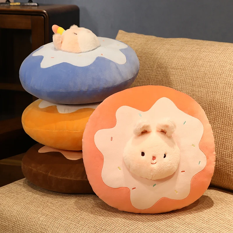 

1pc 35-50cm cute donuts and milk tea plush pillows and soft stuffed cushion toys kids gifts home decoration ornaments