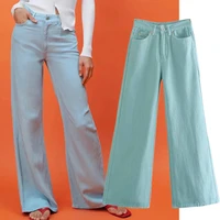 elmsk high waist jeans high street vintage mom jeans woman england solid loose wide leg denim pants boyfriend jeans for women