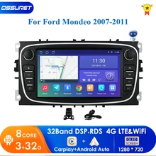 For Ford/Focus/S-Max/Mondeo 9/GalaxyC-Max Car Radio Multimedia Video Player Navigation GPS Android 10 NO DVD 2din 2 din 2.5D 4G