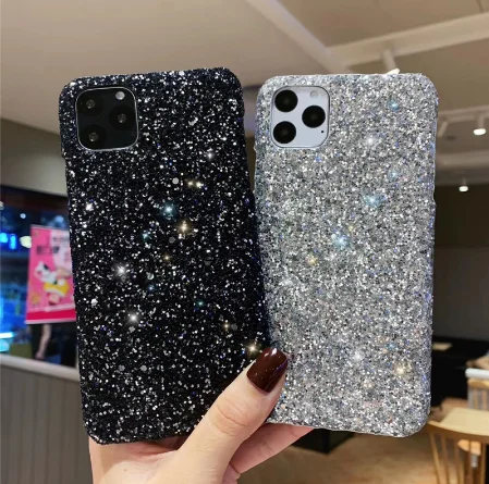 Phone Case For iPhone 11 12 Pro Max XR X XS Max Bling Glitter Shining Flash case  cover For iPhone6 7 8 Plus