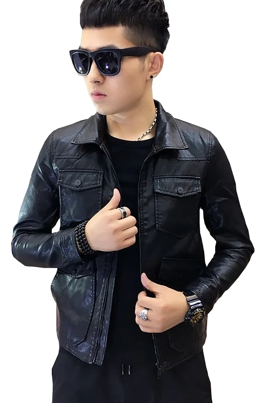 

Autumn Jackets Men's Motorcycle New Winter Trend Leather Clothing Mens Dj Jacket