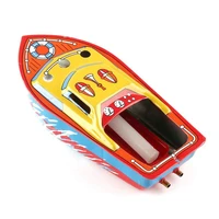 vintage steam powered candle iron floating pop boat clockwork tin toy education kids collectible children birthday gift