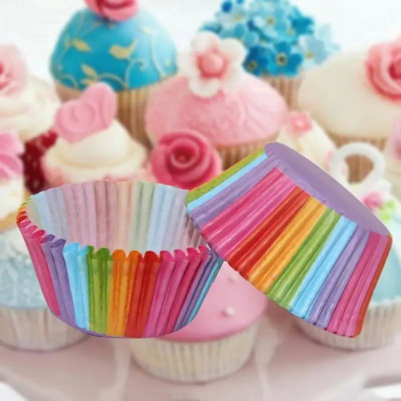 

100PCS Silicone Cake Cupcake Cup Cake Tool Bakeware Baking Silicone Mold Cupcake And Muffin Cupcake For DIY Cake Decorating Cups