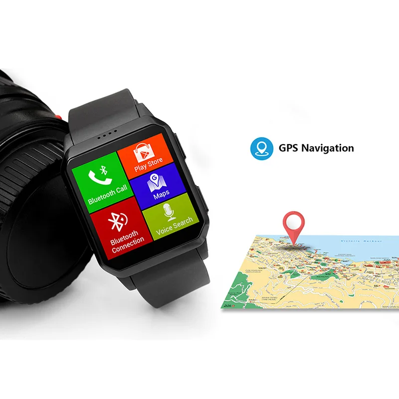 Умные часы KW06 Android Bluetooth звонки IP68 водонепроницаемые 512 МБ + 8 Гб Wi-Fi GPS пульсометр 3G