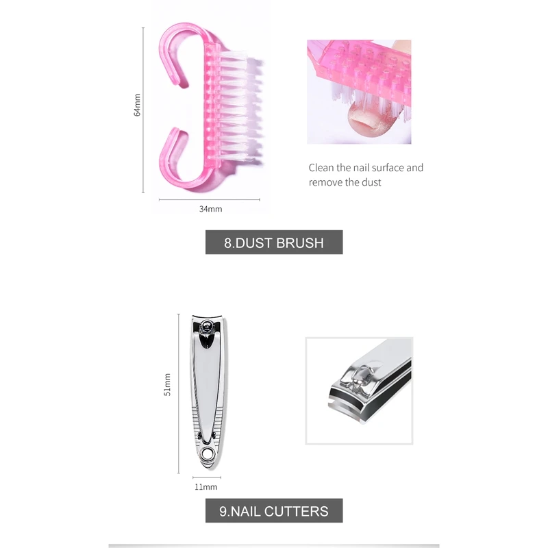 

Manicure Set Acrylic Nail Kit with Nail Lamp Choose Gel Nail Polish Nail Art Set Manicure Machine All for Manicure