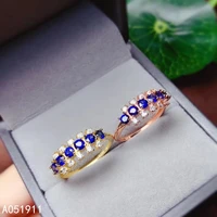 kjjeaxcmy fine jewelry natural sapphire 925 sterling silver new gemstone women ring support test luxury