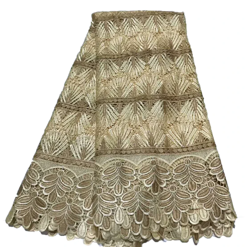 

2020 Latest Guipure Lace Cord Lace Embroiderey French African Lace Fabric High Quality Nigeria Lace Fabric For Wedding Dress A02