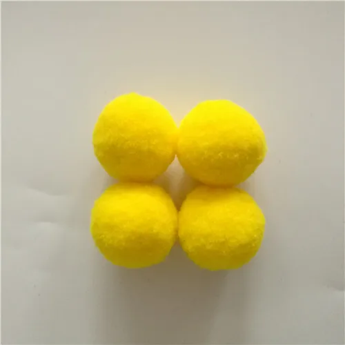 color 05 yellow 1600 шт 10-30 мм помпон меховой плюшевый шар для поделок DIY мягкое украшение дома Одежда для шитья на ткани аксессуары - Цвет: color 05 yellow