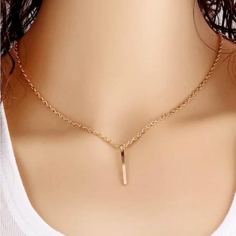 

2021 Fashion new alloy necklace women's simple necklace chain neck chain clavicle chain sweater chain Women Jewelry Girl Gift