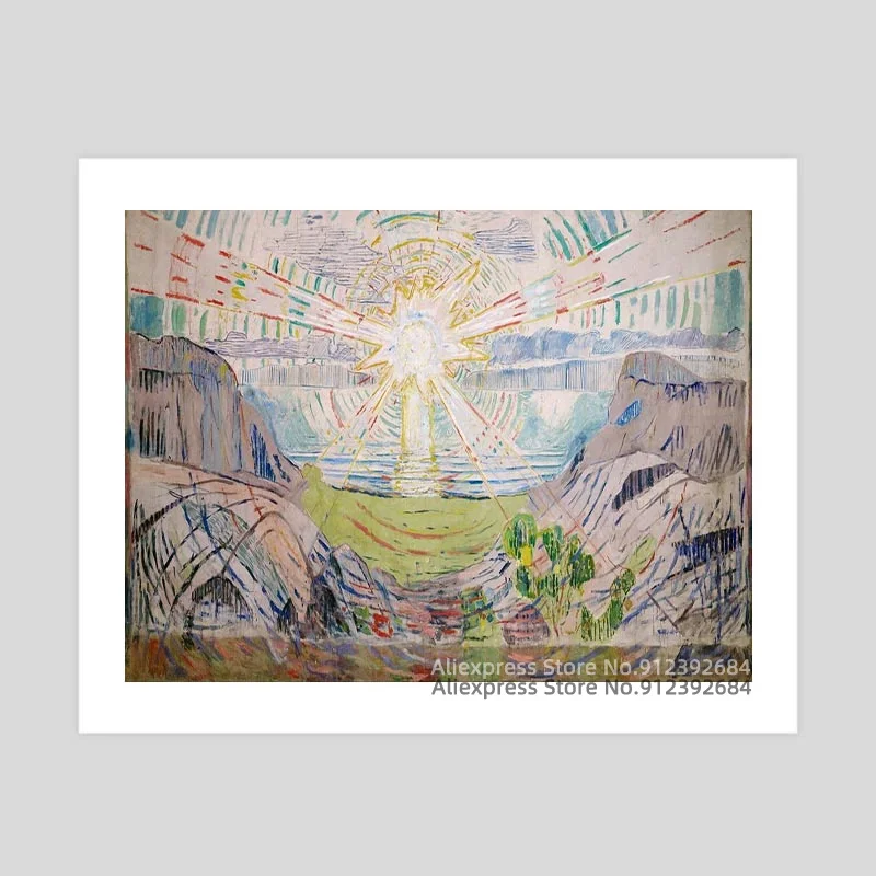 Edvard Munch Печать на холсте жикле-знаменитые картины для изобразительного искусства