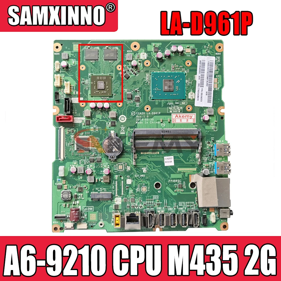 

Для Lenovo Ideacentre AIO 510-22ASR 510-23ASR материнская плата CCA20 LA-D961P материнская плата A6-9210 процессор M435 2G DDR4 высокого качества