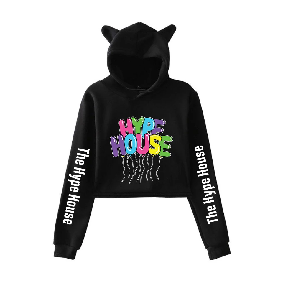 

Print New 2020 The Hype House Cat Hoodies Women Charli D'Amelio Hooded Sweatshirt Chase Hudson Women Pullover Clothes