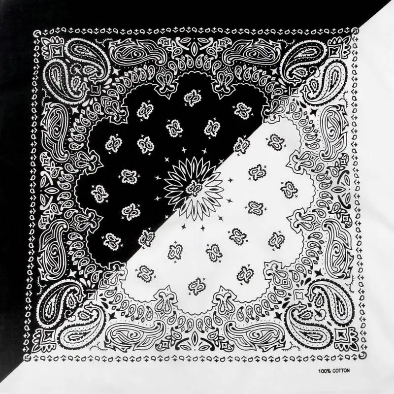 Шарф WZCX унисекс квадратный двухцветный с цветами кешью шарф из хлопка в стиле