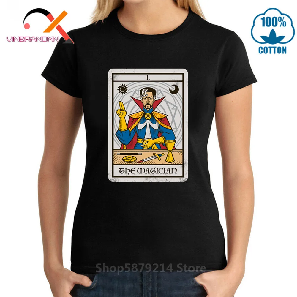 Ретро Доктор Кто Магия Таро футболка Sci Fi громоздкий волшебник колдун женщина