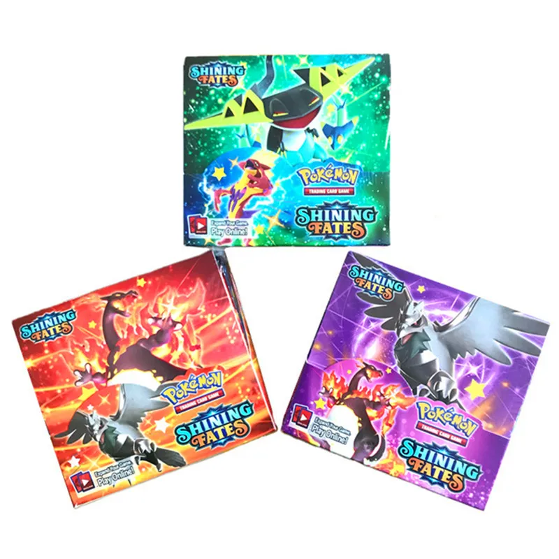 

Pokemon Cards Box TCG: Shining Fates Evolutions Sun & Moon Pokemon Booster ex gx vmax card Game Toy Kids Birthday Gift