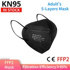 Маска FFP2 для взрослых 51020 шт., респиратор с фильтром 95%, одноразовые маски для рта, маски с коробкой