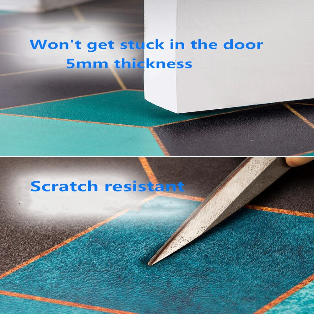 nordic geometry home door mat entrance hall carpet pu leather floor mat ins door mat living room floor mat bathroom non slip rug free global shipping