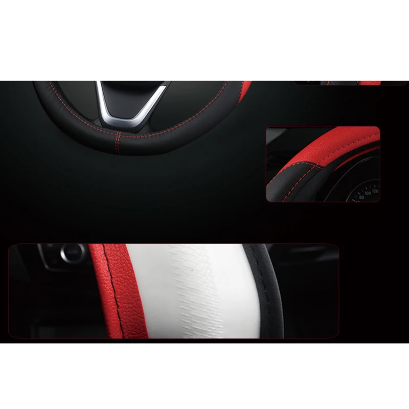 Чехол для руля WLMWL кожа рулевого колеса автомобиля всех моделей Peugeot 206 307 407 207 2008