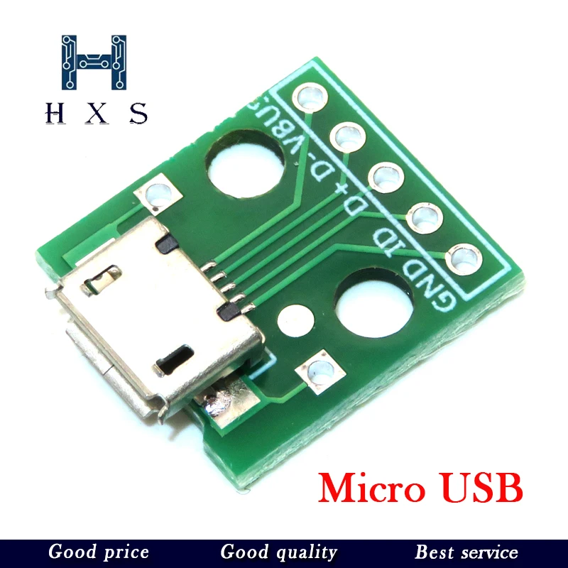 Micro Mini USB A папа 2 0 3 мама B разъем интерфейс к 54 мм DIP PCB преобразователь адаптер