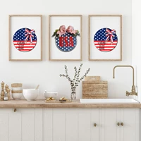 independence day hanging board wooden decoration sign wall door yard decor garland us national flag boards indoor ornaments