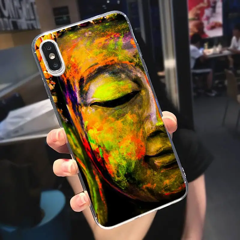

Gautama Buddha faith pattern Phone Case Transparent soft For iphone 5 5s 5c se 6 6s 7 8 11 12 plus mini x xs xr pro max