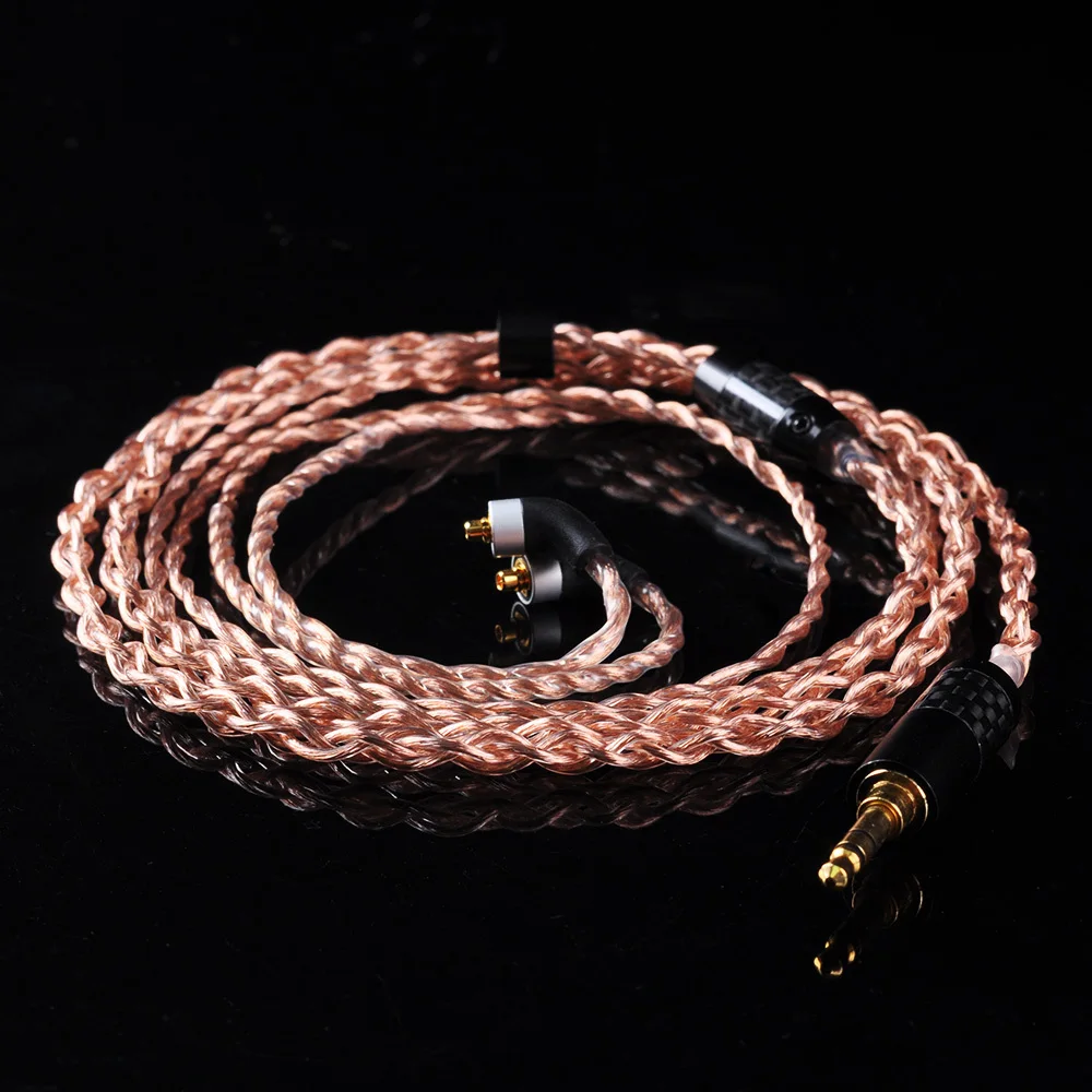 OFHC 24 AWG 6N высокой чистоты Медь кабель 2,5/3,5/4,4 мм балансный кабель с MMCX/2PIN/QDC для BL-03 BLON ZS10 PRO ZSX C12 BA5