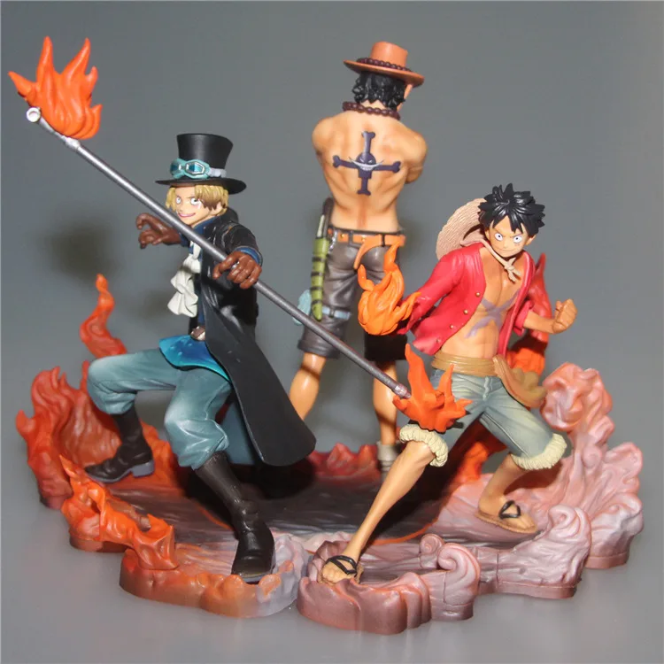 

Аниме One Piece DXF братство Луффи Сабо Эйс ПВХ экшн-фигурка 14-17 см Коллекционная модель игрушечная фигурка подарок для детей кукла 3 шт./компл.