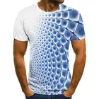 2021 Летняя мужская и женская футболка с рыбным фосфатным асимметричным принтом, дышащая Повседневная Домашняя футболка с коротким рукавом и 3D принтом, XXS-4XL