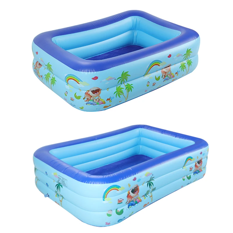 

120-210mm Swimming Pool Play Bathtub Summer Thickened Inflatable Double There Layer Outdoor Indoor Garden Swimming Pool