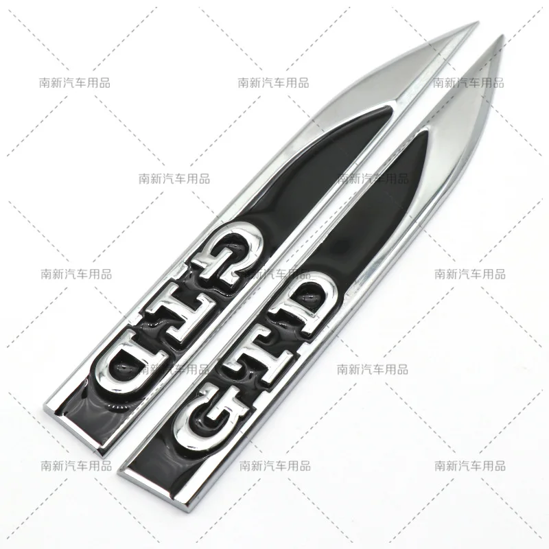 1Pair 3D Metal GTD Car Wing Right &amp Left Side Badge Fender Emblem Sticker for VW GOLF MK7 MK4 MK5 MK6 styling | Автомобили и