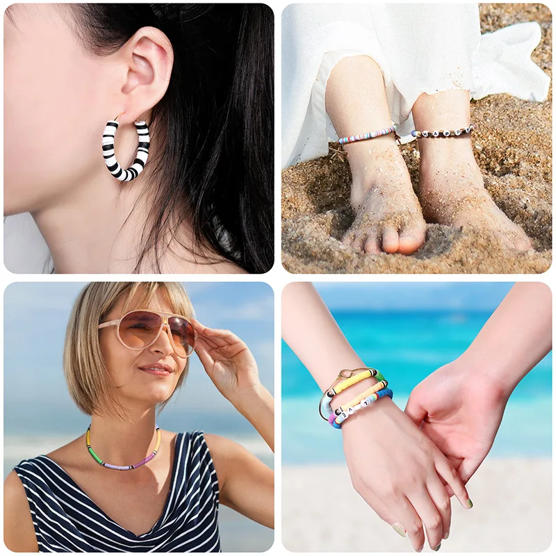 

7mm Round Early Childhood Education Acrylic Letter Bead Box DIY Jewelry Flat Clay Soft Pottery Combination Set