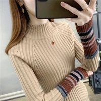 half turtleneck sweater 2021 spring and autumn new women fashion long sleeve top