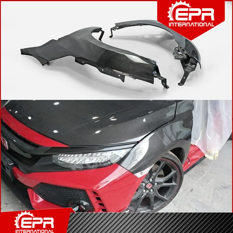 Для FK8 Тип R OEM углеродное волокно переднее крыло отделка колесо арочная крышка