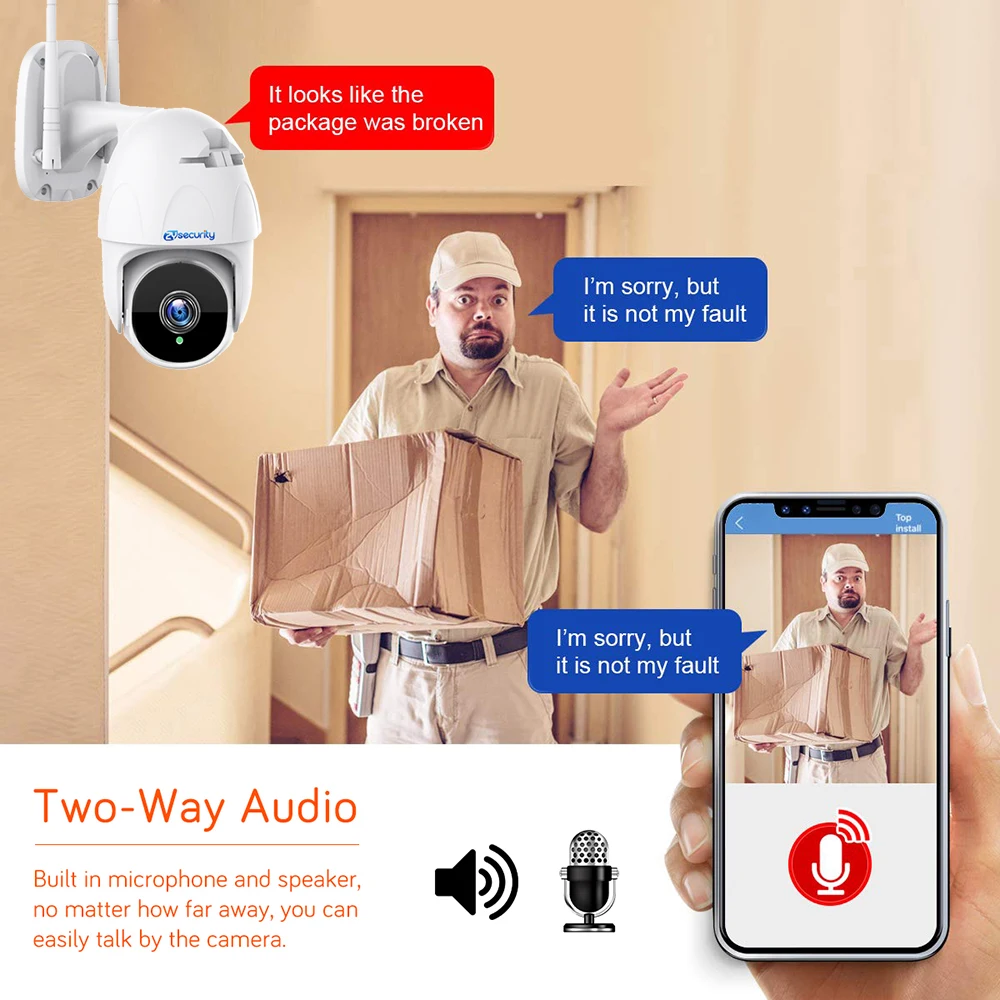 H.265 1080P AI Wi Fi PTZ камера наружная гуманоидная беспроводная скоростная купольная