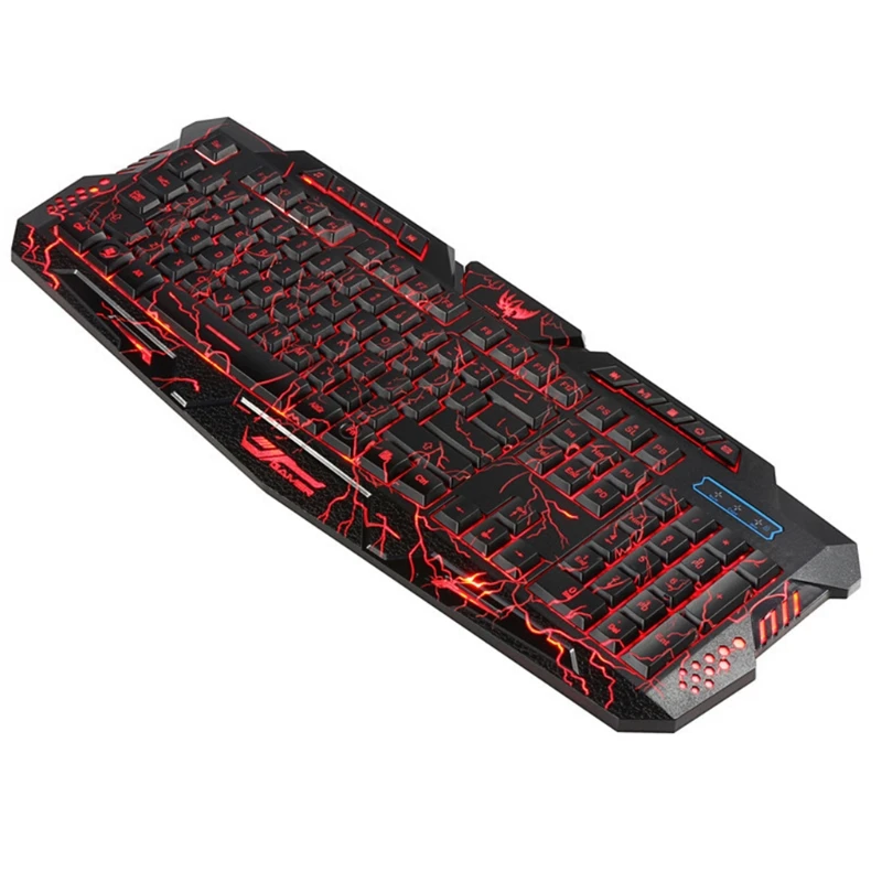 

Gaming Cracked Keyboard USB Backlit Wired Keyboard for Game Laptop PC Computer