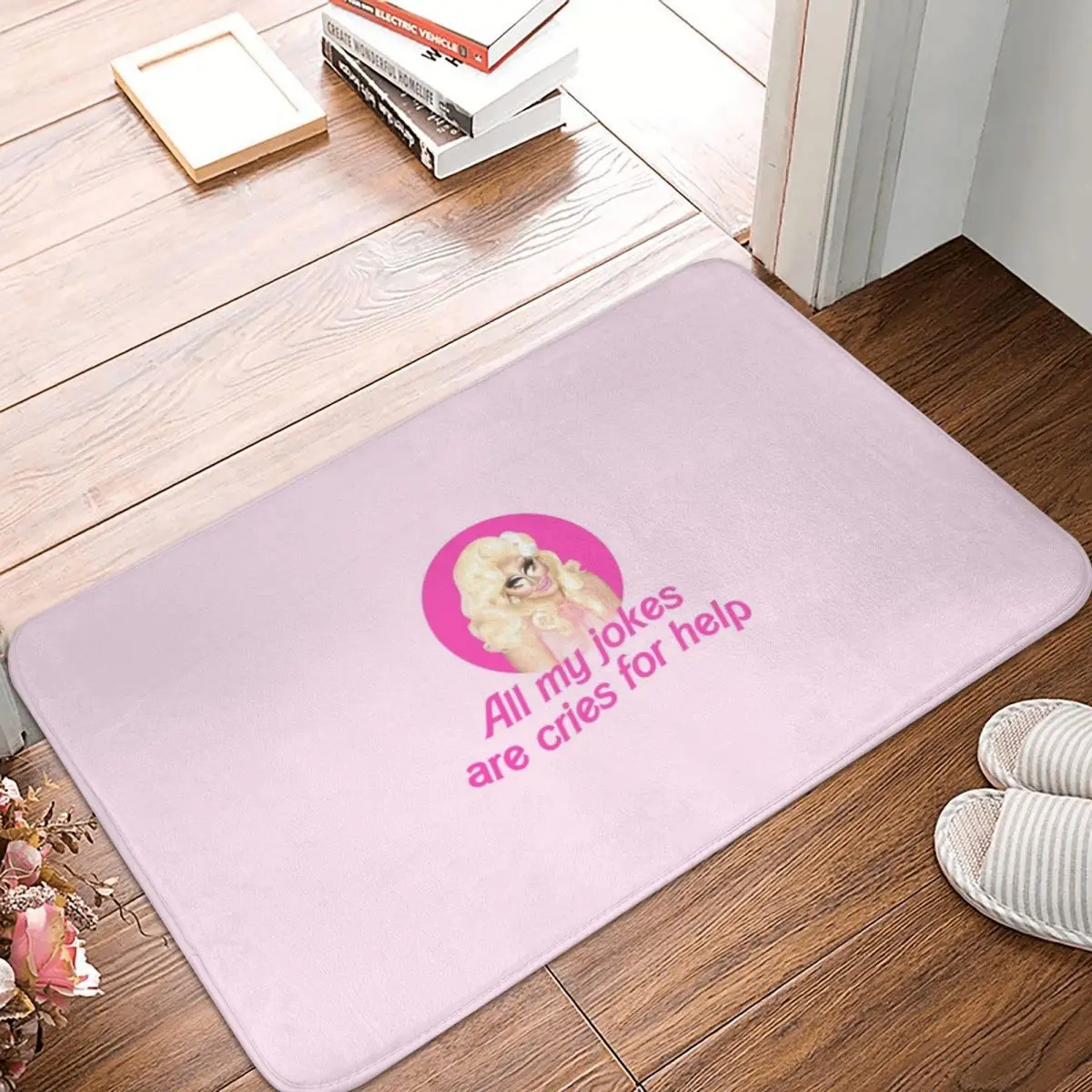 

Trixie Jokes Rupaul's Drag Race Doormat Carpet Mat Rug Polyester PVC Non-Slip Floor Decor Bath Bathroom Kitchen Bedroom 40x60