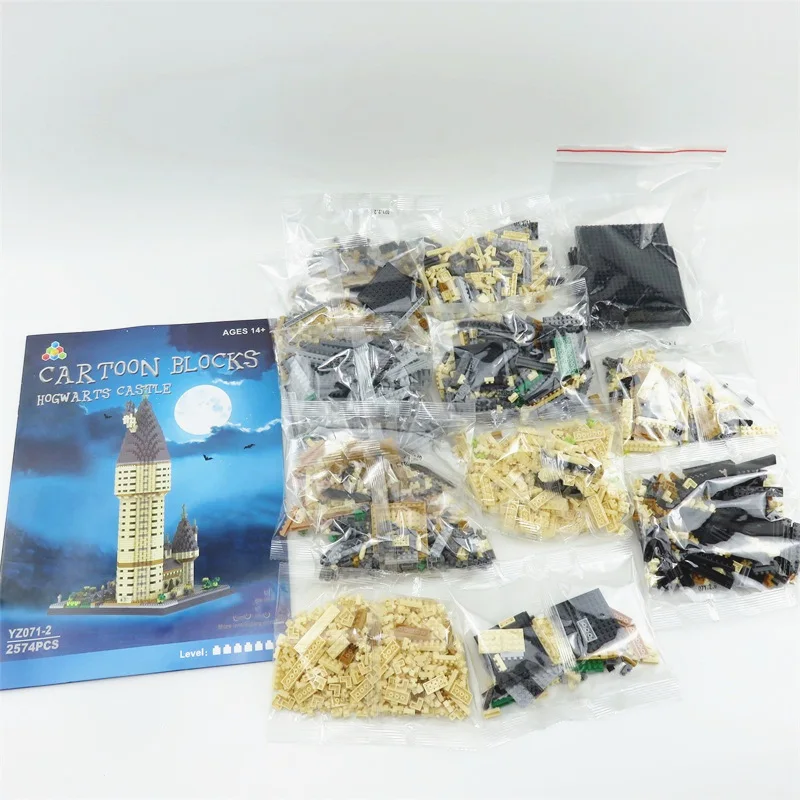 Potter Movie Magic School Castle Model Blocks DIY Particle Building Block Educational Toys For Christmas Birthday Gift lepining | Игрушки и