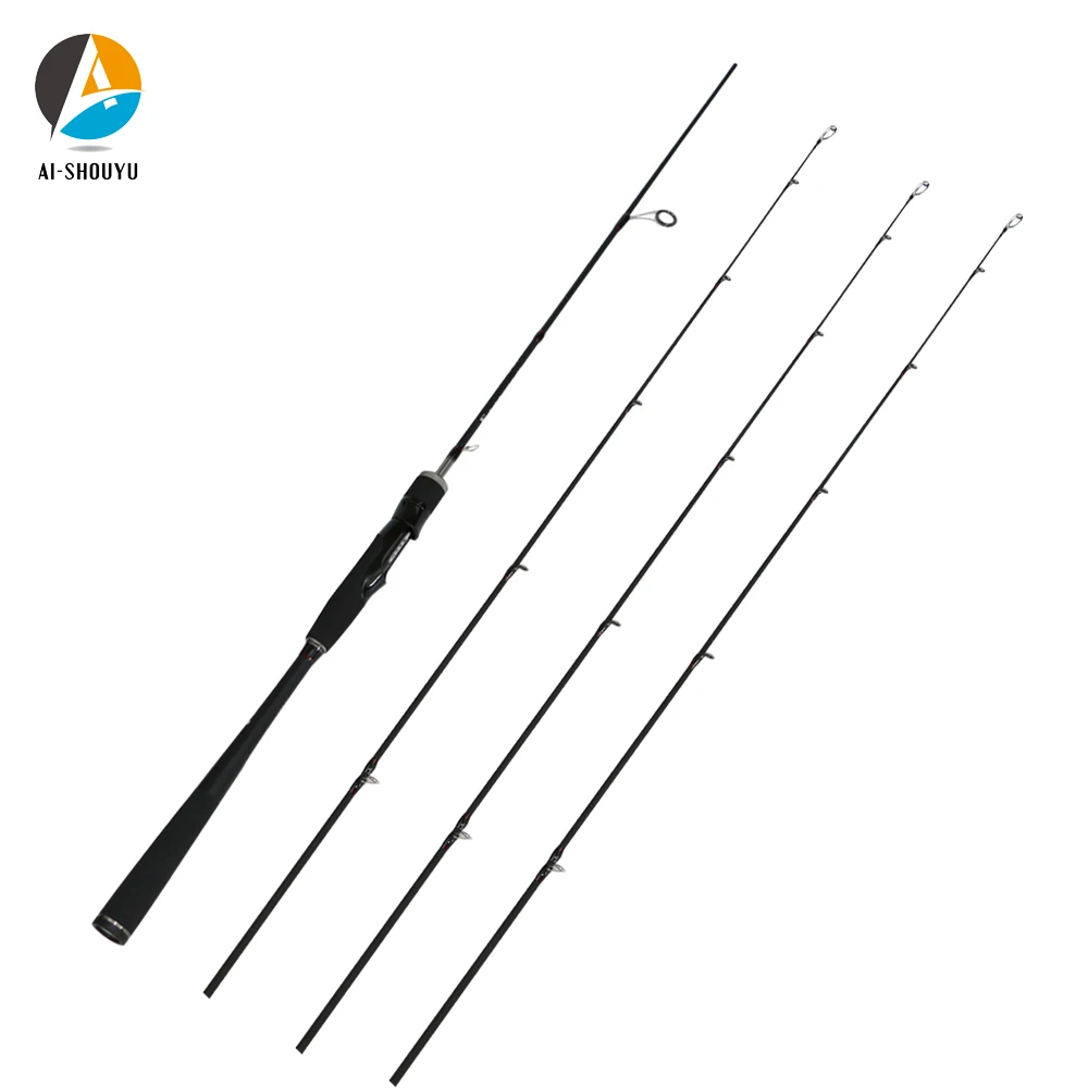 

AI-SHOUYU New Lure Rod Three Top Tips 1.8m/ 2.1m/2.4m /2.7m Carbon Spinning/Casting Travel Rod M/ML/MH Power Fishing Lure Rod