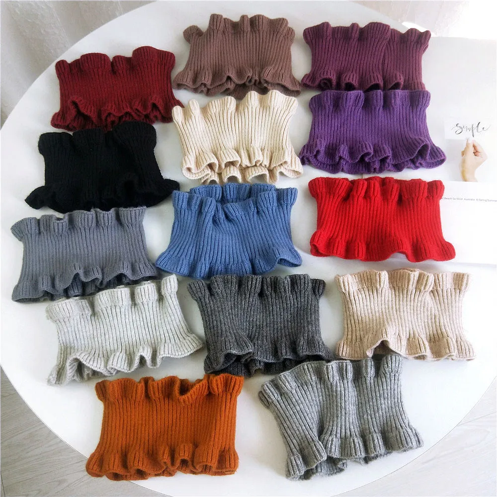 

Women Detachable Wrap Collar Ribbed Fake Collar Knitted Turtleneck Winter Neck Scarf Dickey Collar Scarves For Ladies Men Gift