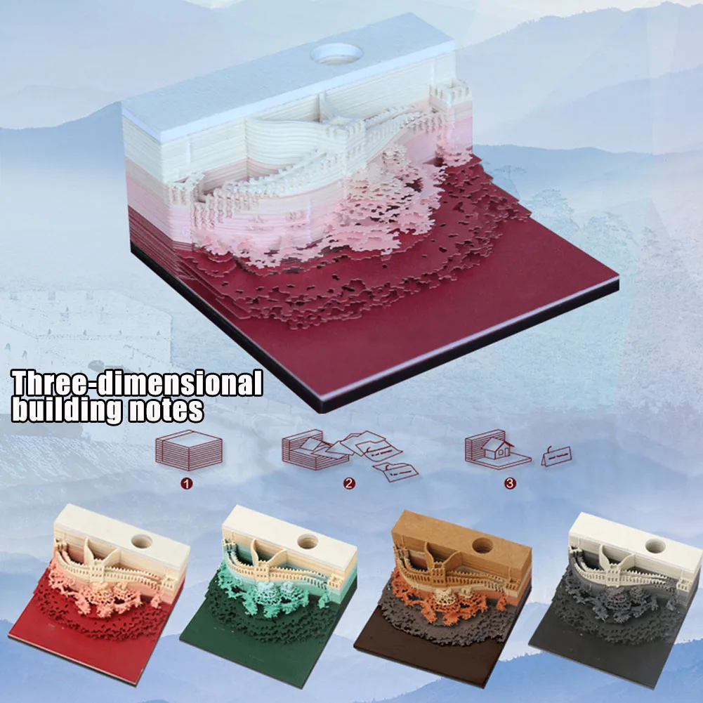 Высокие DIY бумажные заметки художественный строительный блок 3D украшения Липкие