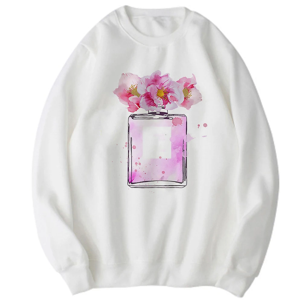 

Aesthetic Perfume Bottle Flower Women Spring Casual Hoodies Long Sleve Roupas Femininas Tumblr Fashion Oversize Sweatshirts