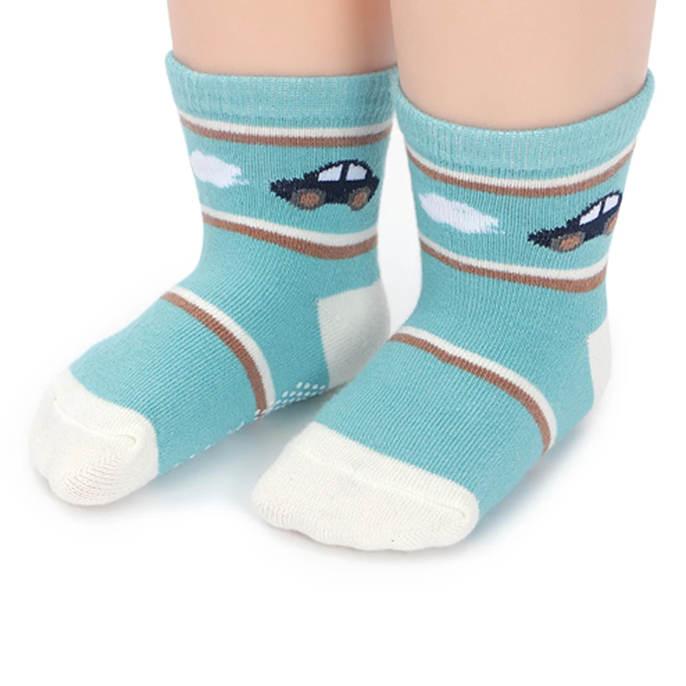 

12 Pairs 0-5Y Baby Socks Fashion Striped Toy Car Printed Ankle Socks Anti Slip Cotton Toddlers Kids Boys Girls Children Socks