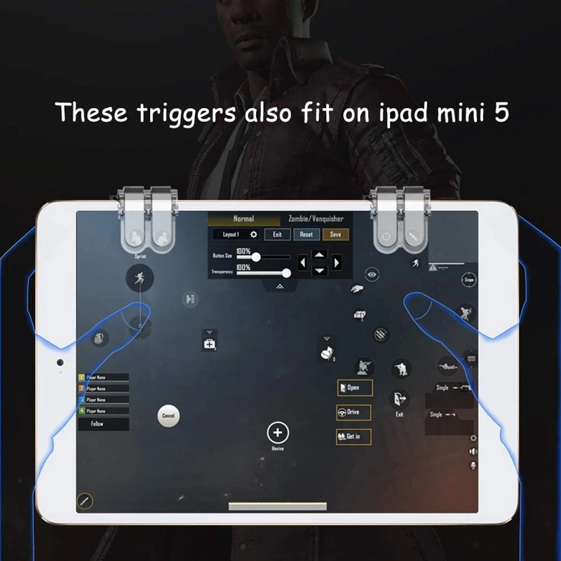 Мобильный игровой контроллер для PUBG геймпад с триггером кнопка прицела L1R1 L2 R2