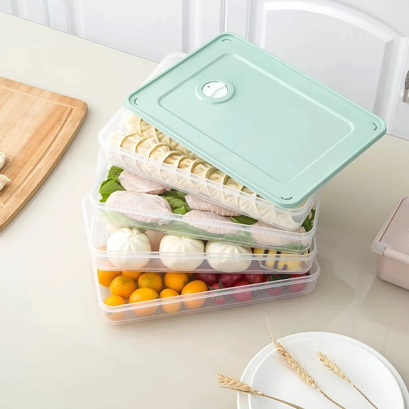 

Ящик для хранения пельменей, многослойный прозрачный контейнер для хранения яиц в холодильнике, кухонный бытовой квадратный пластиковый а...