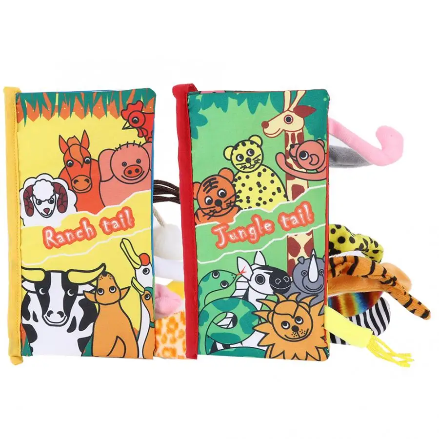 Животные стильные игрушки для новорожденных Обучающие Детские Тканевые книги