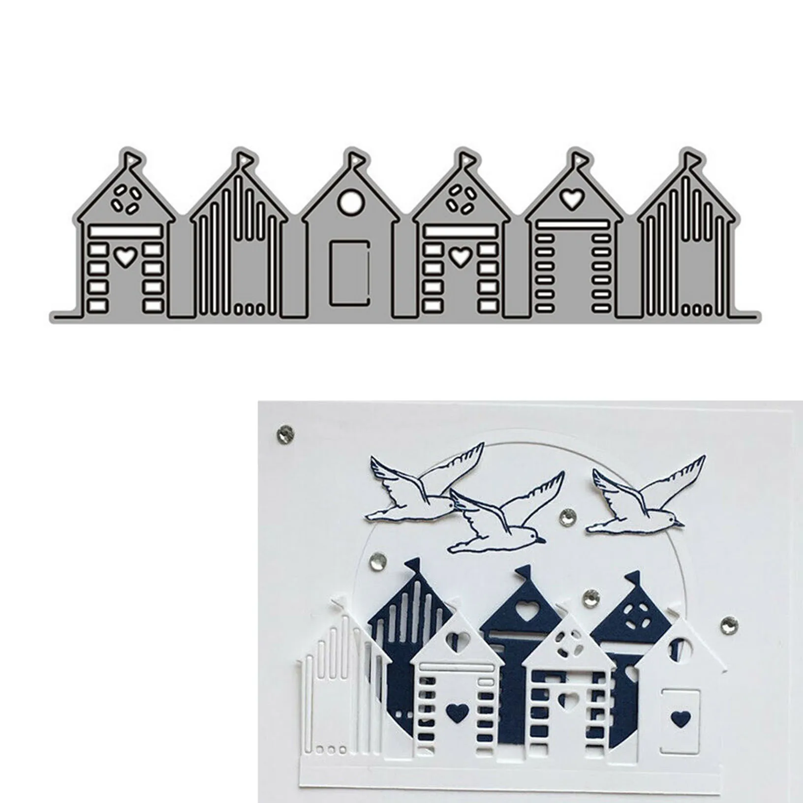 Восточная форма пляжные дома края дырокол строительные штампы металлические