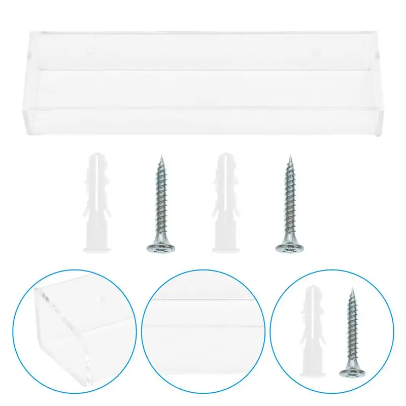 

1PC Transparent Acrylic Storage Rack Kitchen Seasoning Bottle Display Rack Multifunctional Wall Mounted Bathroom Shelf Organizer