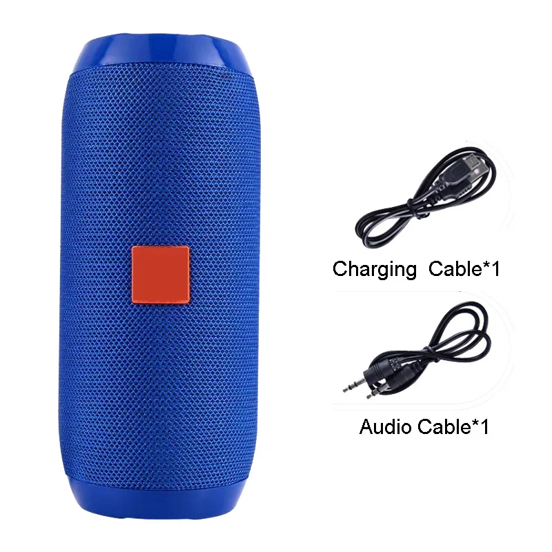 Blue Портативный Bluetooth динамик 20 Вт Беспроводная бас Колонка водонепроницаемый открытый динамик поддержка AUX TF USB Сабвуфер громкий динамик TG117 - Цвет: Blue
