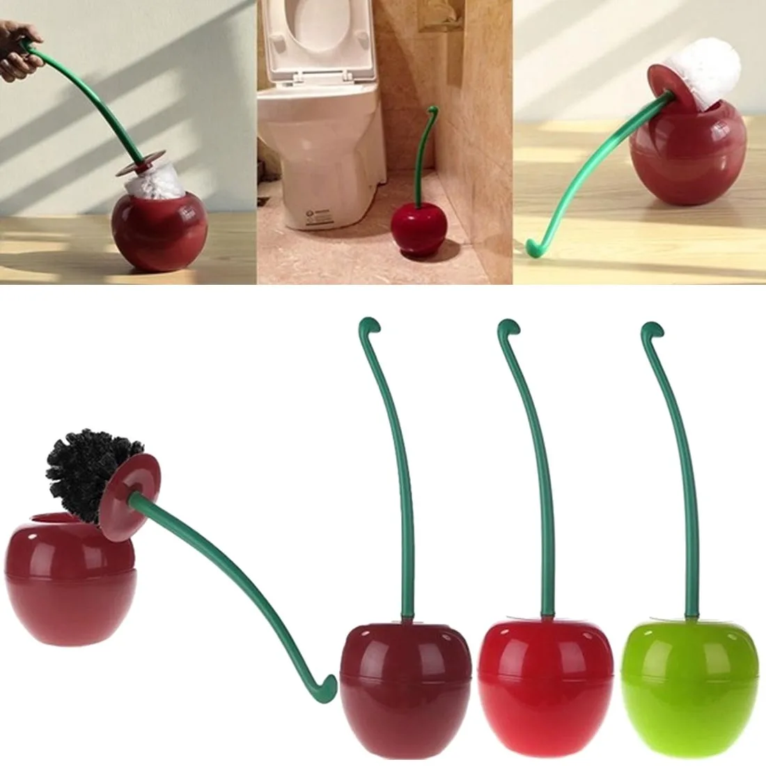 НОВАЯ щетка для унитаза ванной комнаты креативная Милая туалета в форме вишни